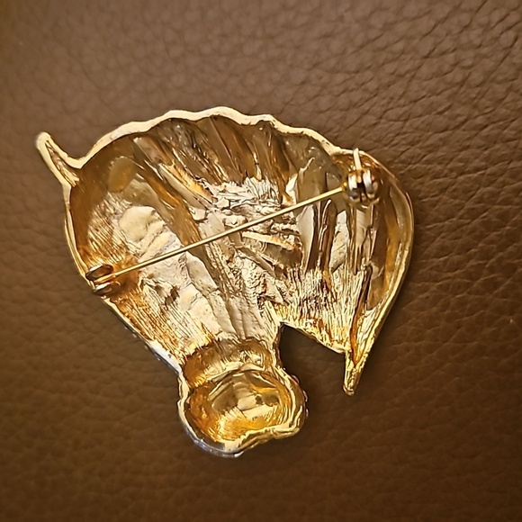 Vintage Rhinestone Horse Head Castlecore Brooch - Picture 5 of 5
